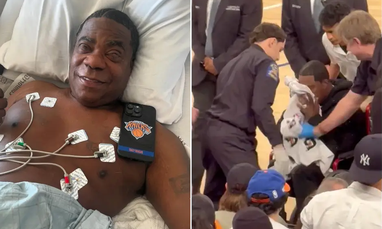 SAD NEWS: Tracy Morgan had to leave the Knicks game in a wheelchair after suddenly vomiting and collapsing on the floor. People quickly rushed him to the hospital, but unfortunately, he… see more – DTHN